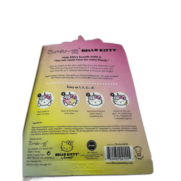 The Creme Shop Hello Kitty Shooting Star Sheet Mask and Spa Headband Ltd Edition - Picture 5 of 6
